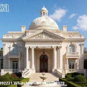 Luxury Classic Living Room Single Story Villa Design No-10144
