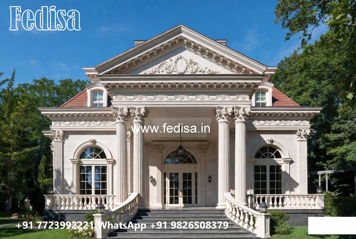 Classic Outdoor Patio Villa American Style Villa Design No-10278