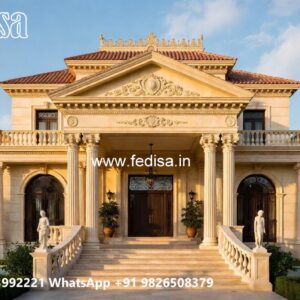 Neoclassical Villa Facade Front Entry Ideas No-11112