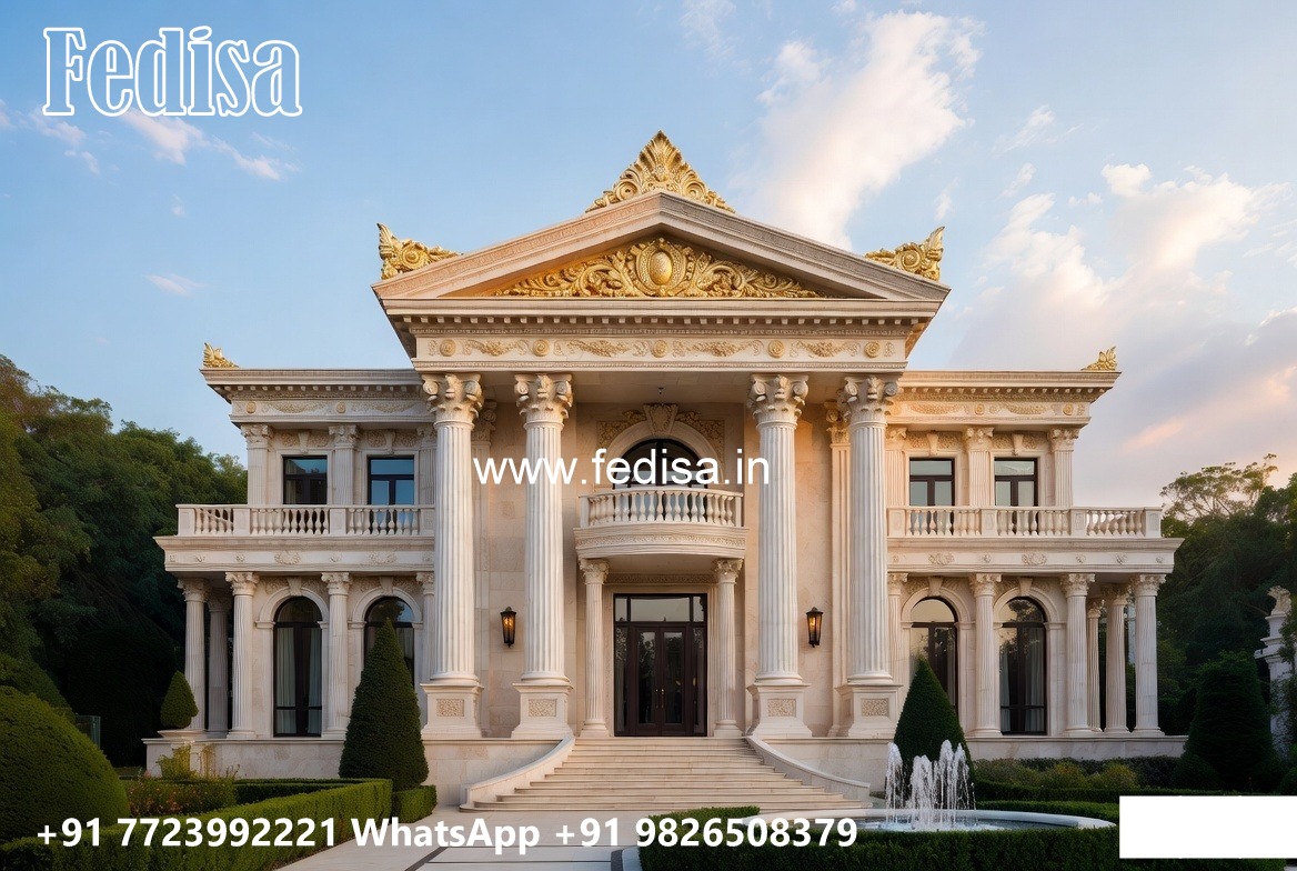Stone Exterior Classic Home First Floor Design No-11164