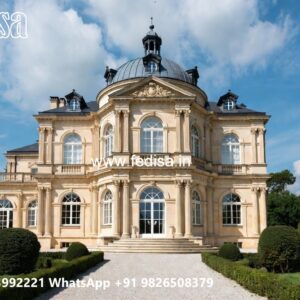 Heritage Style Villa Exterior 2bhk Interior Design No-11238