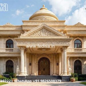 Classic Home Front Elevation Design Mediterranean Style Living Room No-11464