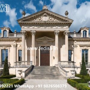 Classic Villa Design With Swimming Pool Long Narrow House Plans No-11503