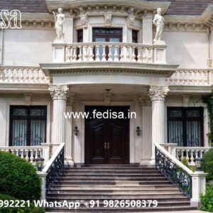 Grand Entrance Villa Design Green Home Design No-11723
